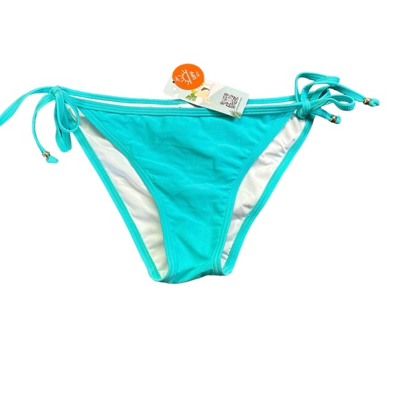 MY CHARMO side tie bikini bottoms w gold hardware UPF 50+ size S NWT - Picture 4 of 7